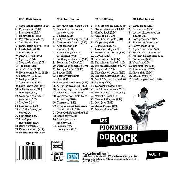 Presley, Elvis, Haley, Bill, Jordan, Louis, Perkins, Carl, Les pionniers du rock vol. 1, Compilations, Rock, RDM-Edition,...