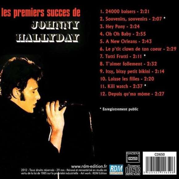 Hallyday, Johnny, Les premiers succès de Johnny Hallyday, Rock français, RDM-Edition, Musique