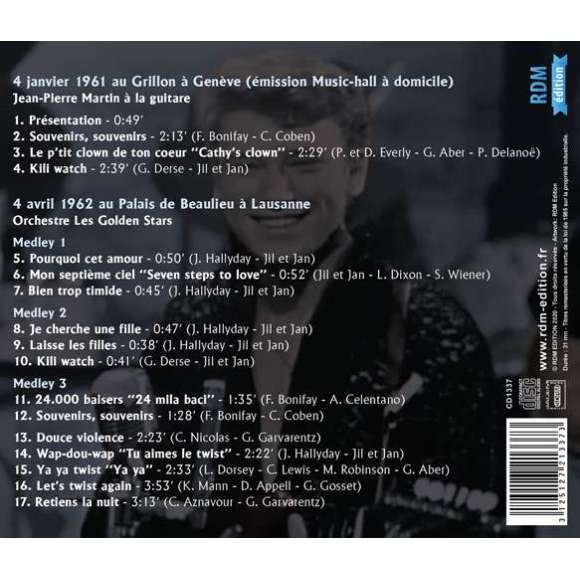 Hallyday, Johnny, Live en Suisse 61/62', Rock français, RDM-Edition, Musique