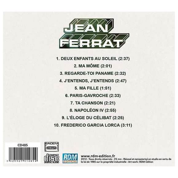 Ferrat, Jean, Ma Môme, Variétés françaises, RDM-Edition, Musique