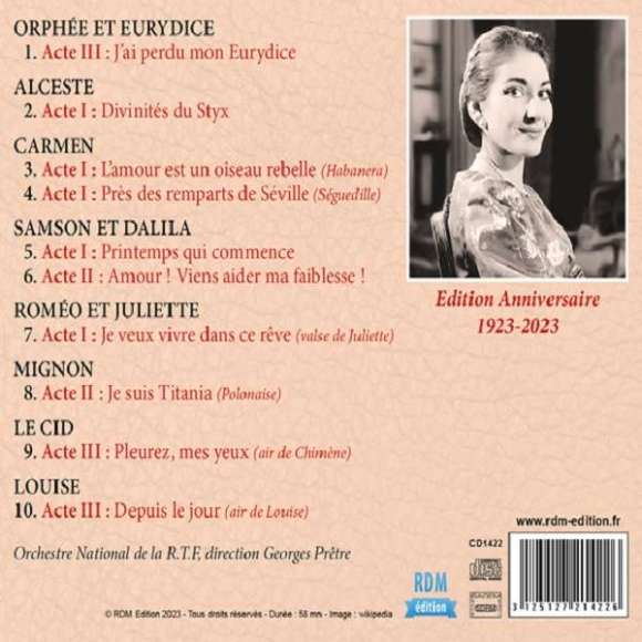 Callas, Maria, Maria Callas : édition anniversaire 100 ans, Opéras & oeuvres lyriques, Récital lyrique, RDM-Edition,...