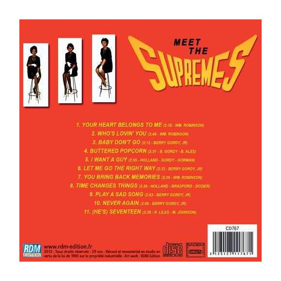 The Supremes, Meet The Supremes, Variétés internationales, Funk & soul, RDM-Edition, Musique