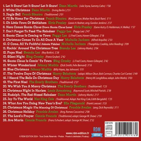 Martin, Dean, Sinatra, Frank, Presley, Elvis, Lee, Peggy, Jackson, Mahalia, Lee, Brenda, Crosby, Bing, Mathis, Johnny,...