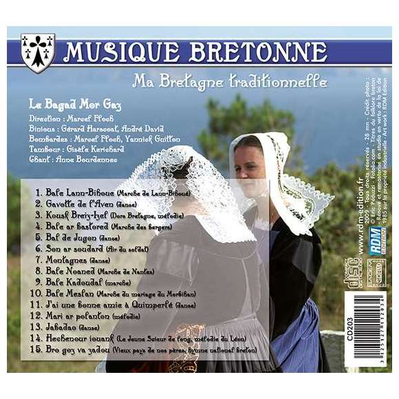 Bagad Mor Gaz, Musique bretonne - ma Bretagne traditionnelle, Musique celte, Bretagne, RDM-Edition, Musique