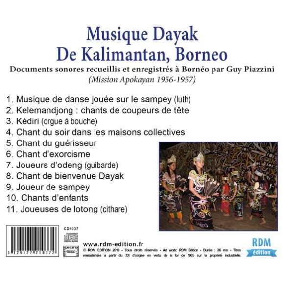 , Musique dayak de Kalimantan, Borneo - Patrimoine de la musique traditionnelle du monde, Musiques du monde, Asie (Ouest),...