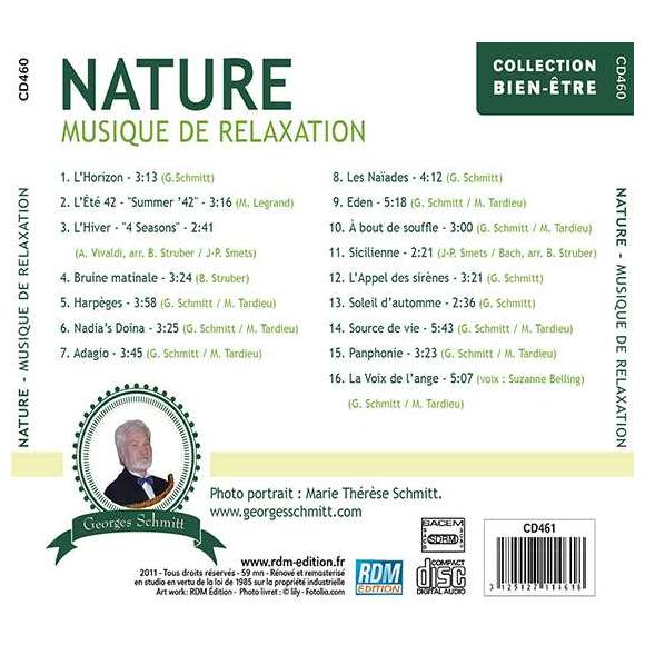 Schmitt, Georges, Belling, Suzanne, Nature - Musique de relaxation, Relaxation & new age, Instrumental, RDM-Edition, Musique