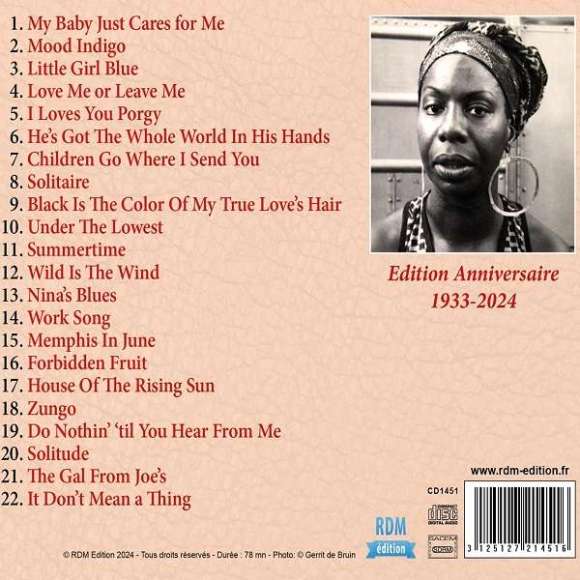 Simone, Nina, Nina Simone : édition anniversaire 91 ans, Variétés internationales, Jazz, RDM-Edition, Musique