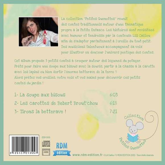 Caillou, Lili, Petits contes du potager, Contes musicaux, Enfance, RDM-Edition, Musique