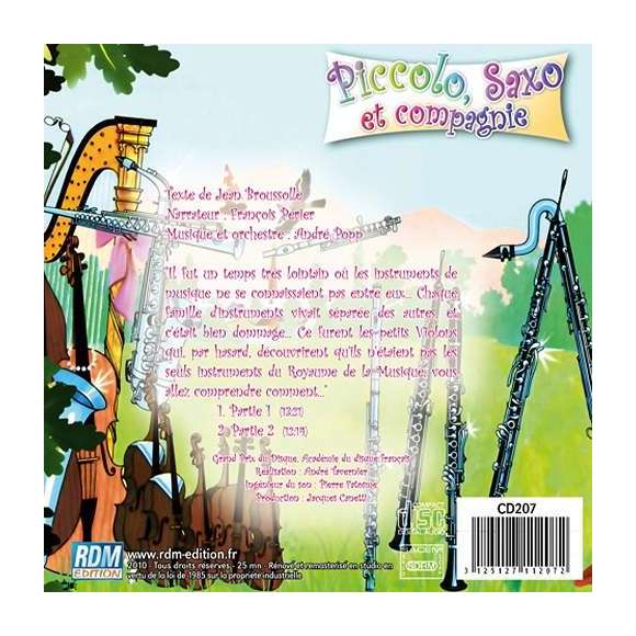 Broussolle, Jean, Piccolo, Saxo et compagnie, Chansons & comptines, Contes musicaux, Enfance, RDM-Edition, Musique