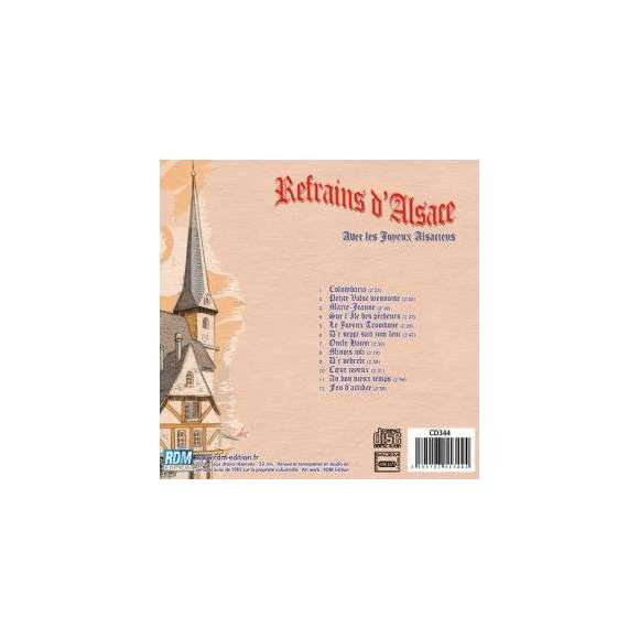Les Joyeux Alsaciens, Refrains d'Alsace, Est France, RDM-Edition, Musique