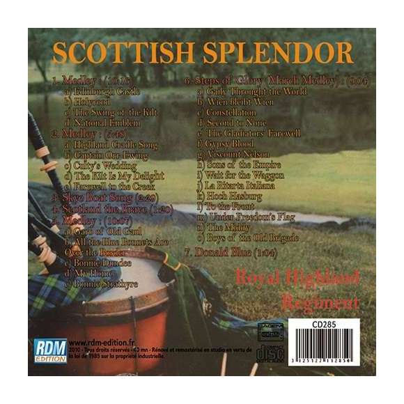 The Royal Highland Regiment, Scottish Splendor, Musiques du monde, Musique celte, Musique de genre, RDM-Edition, Musique