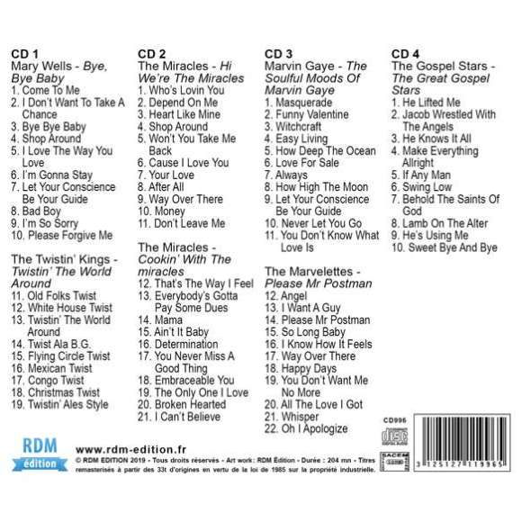 Wells, Mary, Gaye, Marvin, Tamla Motown : Anthologie 1961, Variétés internationales, Funk & soul, RDM-Edition, Musique