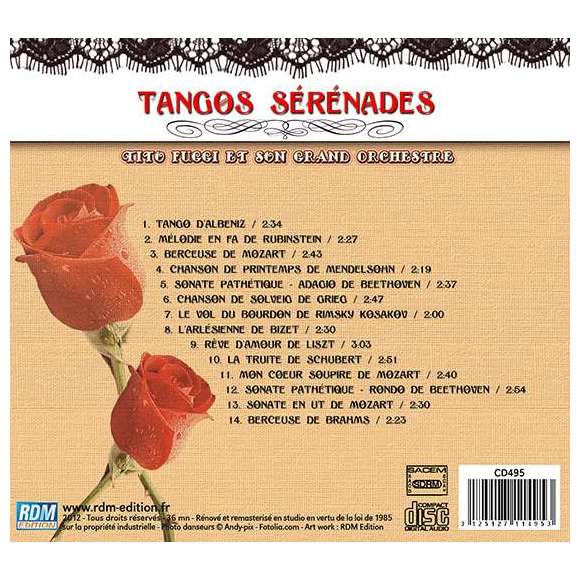 Tito Fuggi et son grand orchestre, Tangos Sérénades, Musiques du monde, Tango, RDM-Edition, Musique