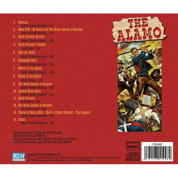 Webste, Paul Francis, Robbins, Marty, The Alamo - Bande originale du film, BOF & OST, RDM-Edition, Musique