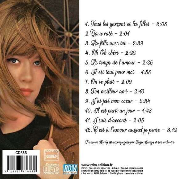 Hardy, Françoise, Tous les garçons et les filles, Variétés françaises, RDM-Edition, Musique