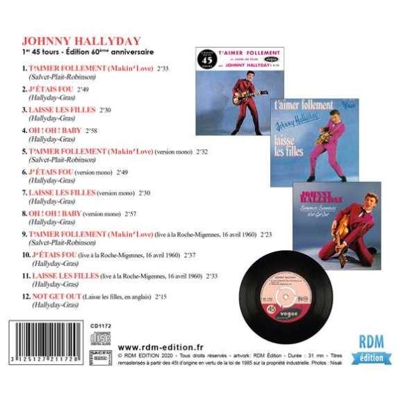 Hallyday, Johnny, T'aimer follement, Rock français, RDM-Edition, Musique