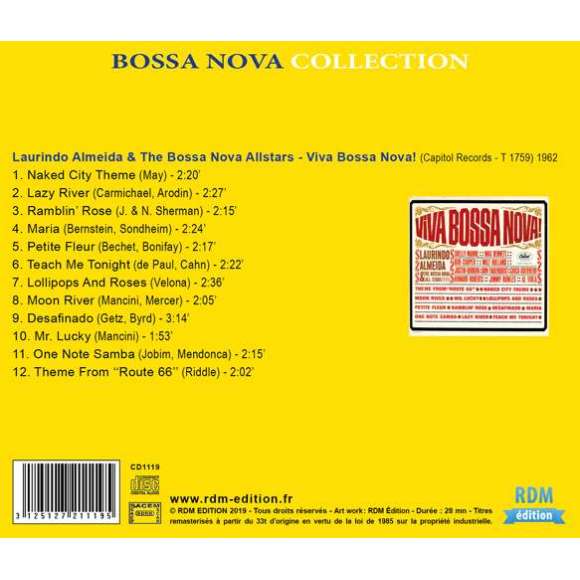 Almeida, Laurindo, Viva bossa nova!, Variétés internationales, Amérique latine, Caraïbes, RDM-Edition, Musique
