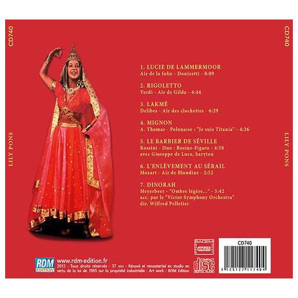 Pons, Lily, Voix immortelles, Classique, RDM-Edition, Musique