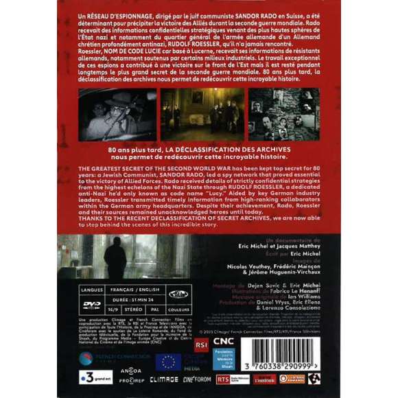 DVD - Film de Éric Michel, Jacques Matthey en DVD Mystère Lucie (Le) - Des espions contre le nazisme