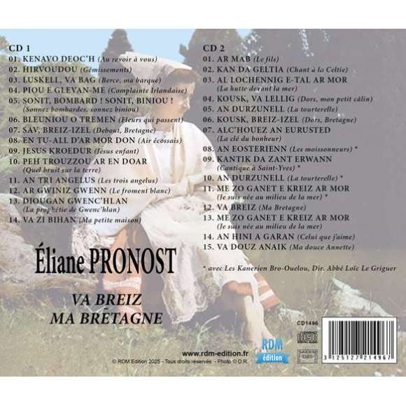 Pronost, Eliane, Va Breiz - Ma Bretagne, Europe de l'Ouest et du Nord, Bretagne, RDM-Edition, Musique