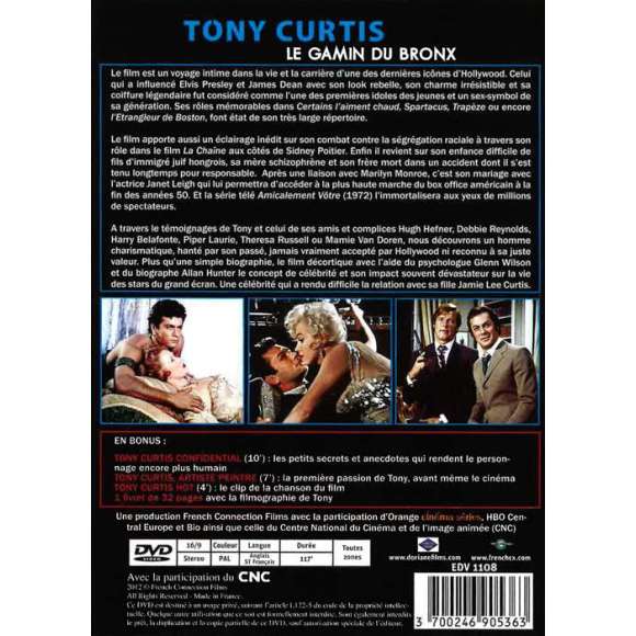 DVD - Film de Ian Ayres en DVD Tony Curtis - Le gamin du Bronx