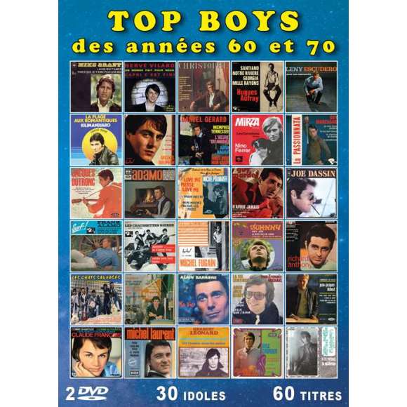 DVD - Film de  en DVD Top Boys des années 60 et 70 - 30 idoles - 60 titres