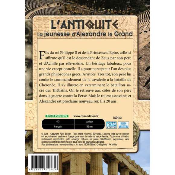 DVD - Film de  en DVD Antiquité (L') - La jeunesse d'Alexandre le Grand