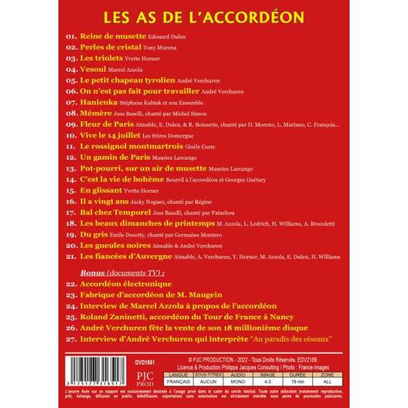DVD - Film de  en DVD As de l'accordéon (Les)
