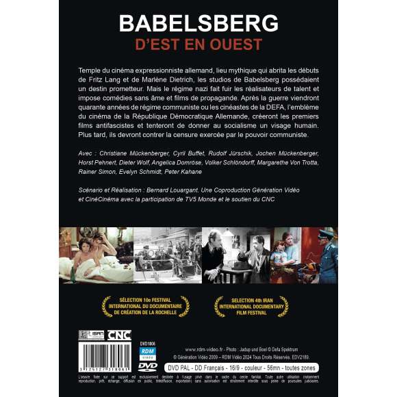 DVD - Film de Bernard Louargant en DVD Babelsberg d'Est en Ouest