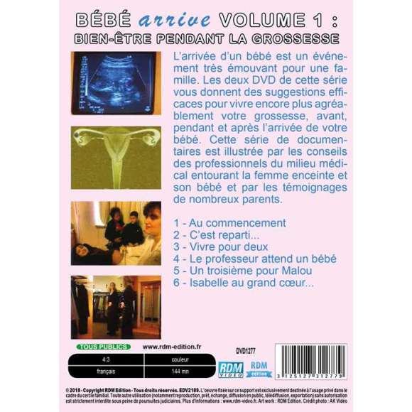 DVD - Film de  en DVD Bébé arrive - Volume 1 - Bien-être pendant la grossesse