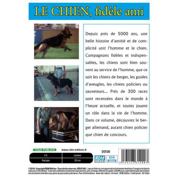 DVD - Film de  en DVD Chien, fidèle ami (Le) - Volume 1 - Le berger allemand