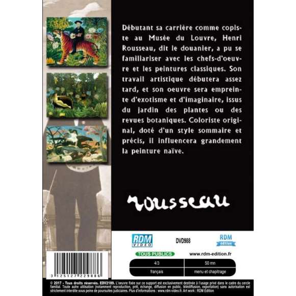 DVD - Film de  en DVD Collection les grands peintres - Henri Rousseau