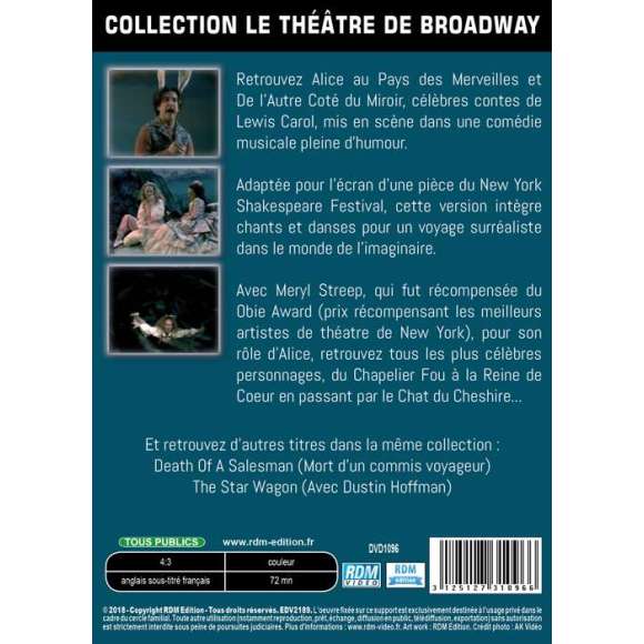 DVD - Film de Emile Ardolino en DVD Collection le théâtre de Broadway - Alice at the Palace