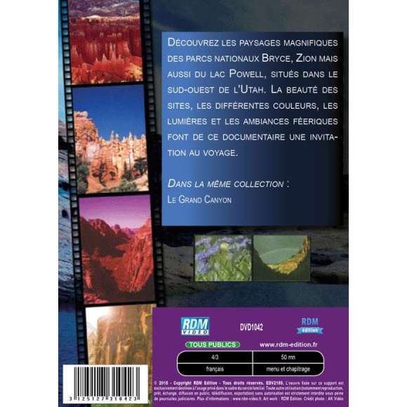 DVD - Film de  en DVD Collection voyages - Bryce, Zion et Lac Powell