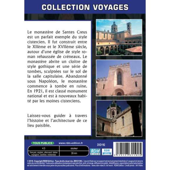 DVD - Film de  en DVD Collection voyages - Balades au Monastère de Santa Creus