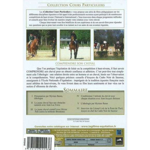 DVD - Film de  en DVD Comprendre son cheval - Conseils d'écuyers du Cadre Noir de Saumur