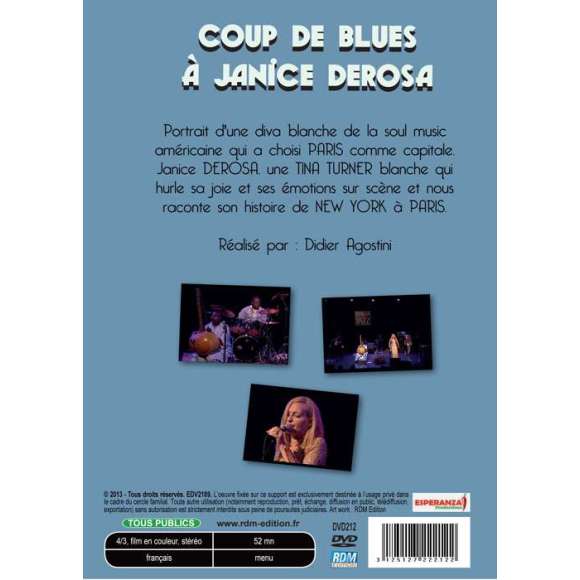 DVD - Film de Didier Agostini en DVD Coup de blues à Janice DeRosa