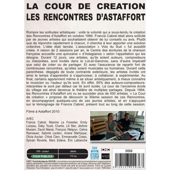 DVD - Film de Patrick Savey en DVD Cour de création (La) - Les Rencontres d'Astaffort