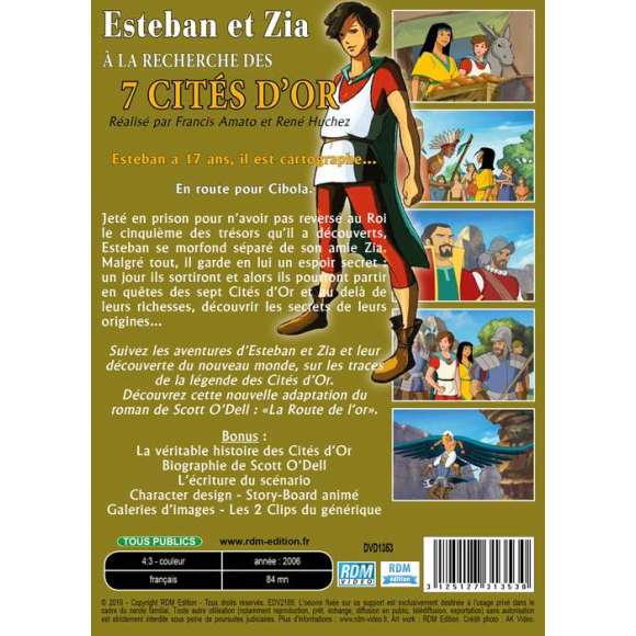 DVD - Film de Francis Amato, René Huchez en DVD Esteban et Zia à la recherche des 7 cités d'or
