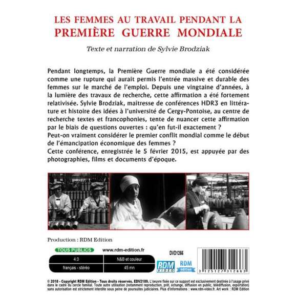 DVD - Film de  en DVD Femmes au travail pendant la Première Guerre mondiale (Les)