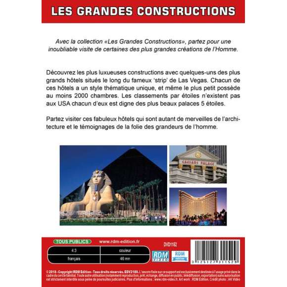 DVD - Film de  en DVD Grandes constructions (Les) - Les grands hôtels de Las Vegas