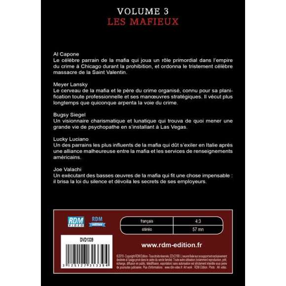 DVD - Film de  en DVD Grands Criminels (Les) - Volume 3 - Les mafieux