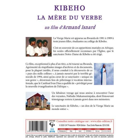 DVD - Film de Armand Isnard en DVD Kibeho : la Mère du Verbe - Collection "Lieux marials"