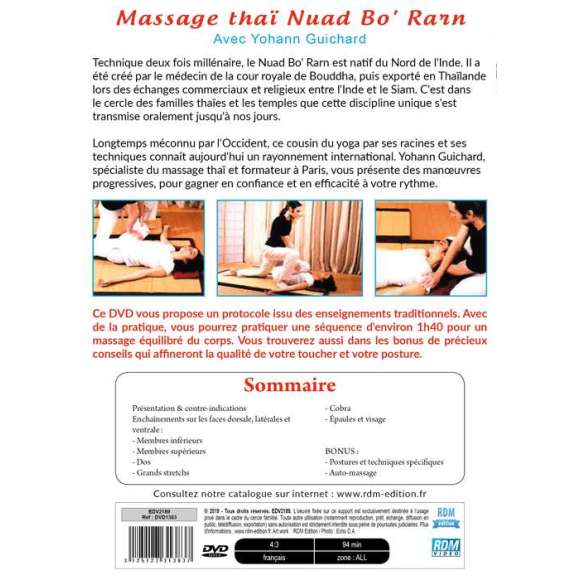 DVD - Film de  en DVD Massage thaï Nuad Bo' Rarn