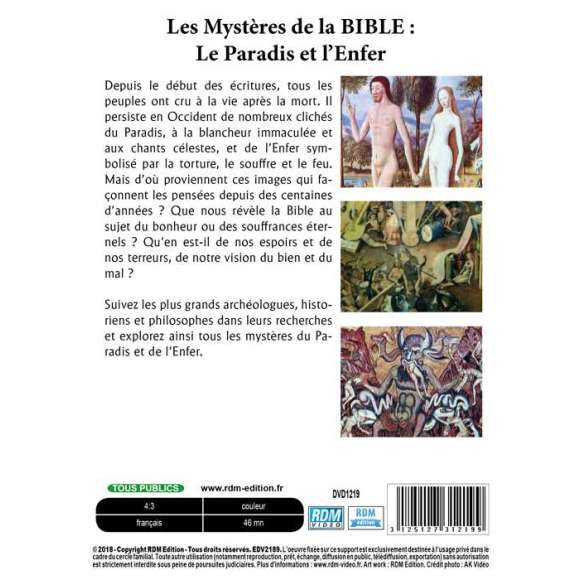 DVD - Film de  en DVD Mystères de la Bible (Les) - Le Paradis et l'Enfer
