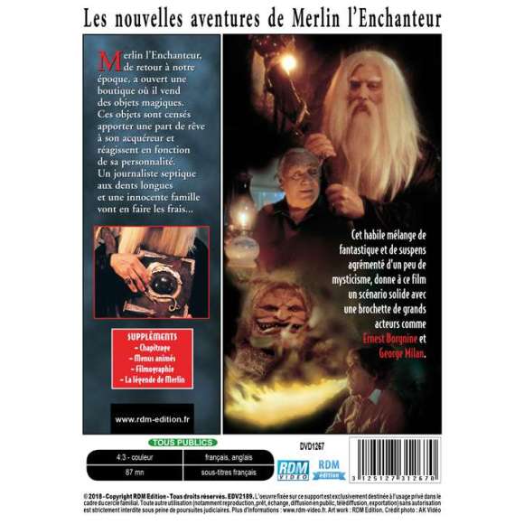 DVD - Film de Kenneth J. Berton en DVD Nouvelles aventures de Merlin l'Enchanteur (Les)