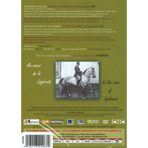 DVD - Film de  en DVD Nuno Oliveira - L'écuyer du XXe siècle, 20 ans après