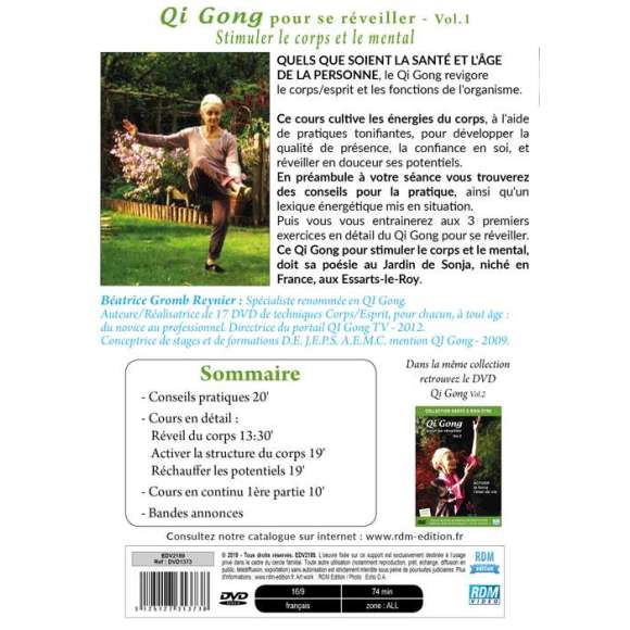 DVD - Film de Béatrice Gromb Reynier en DVD Qi Gong pour se réveiller - Volume 1 - Stimuler le corps et le mental