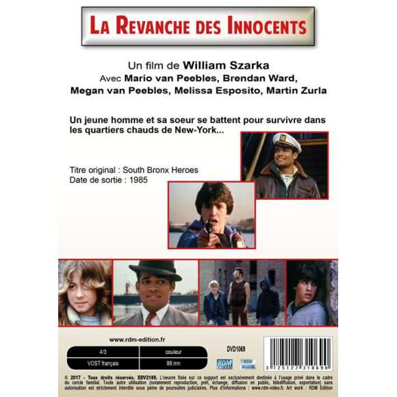 DVD - Film de William Szarka en DVD Revanche des innocents (La)