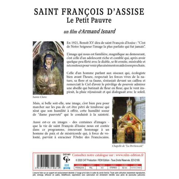 DVD - Film de Armand Isnard en DVD Saint François d'Assise : le petit pauvre - Collection "La vie des Saints"